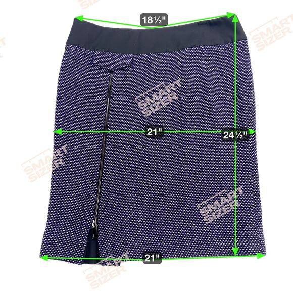 Per Se by Carlisle Wool Blend Zip Front Purple Black Tweed Skirt Size 16 - Picture 4 of 12